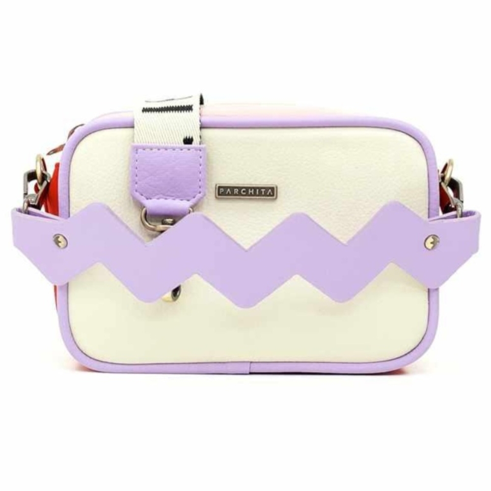 Parchita White and Purple Bag